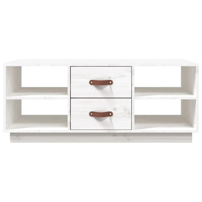 Sofabord Hvid 100x50x41 cm Massiv Fyr