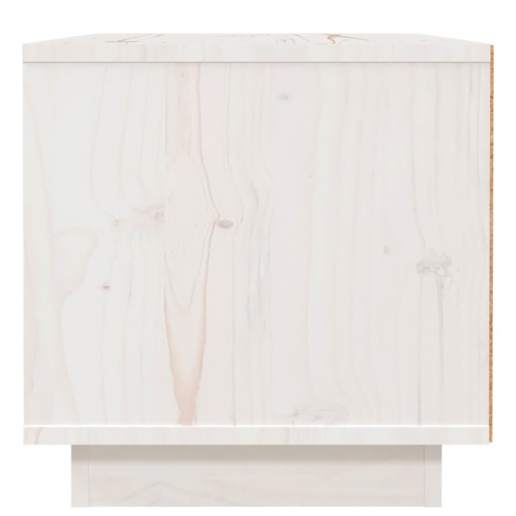 Nachttische 2 Stk. Weiß 40x34x35 cm Massivholz Kiefer
