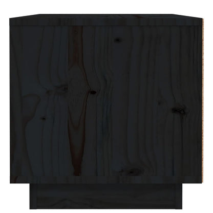 Nachttische 2 Stk. Schwarz 40x34x35 cm Massivholz Kiefer