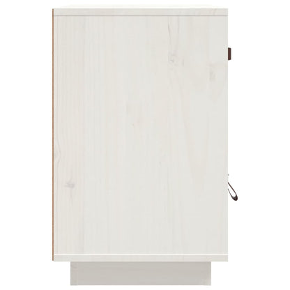 Nachttische 2 Stk. Weiß 40x34x55 cm Massivholz Kiefer