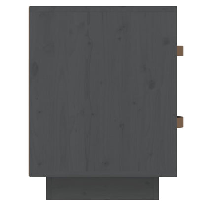 Nachttische 2 Stk. Grau 40x34x45 cm Massivholz Kiefer