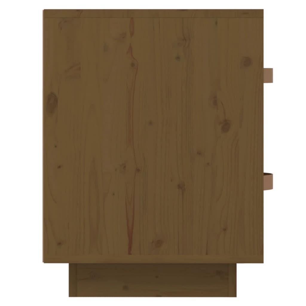 Nachttische 2 Stk. Honigbraun 40x34x45 cm Massivholz Kiefer