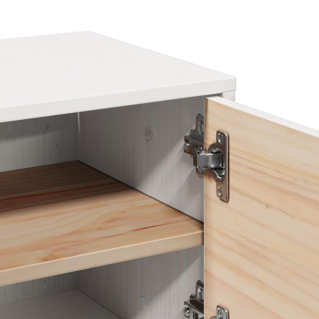 Wandschrank Weiß 31,5x30x30 cm Massivholz Kiefer