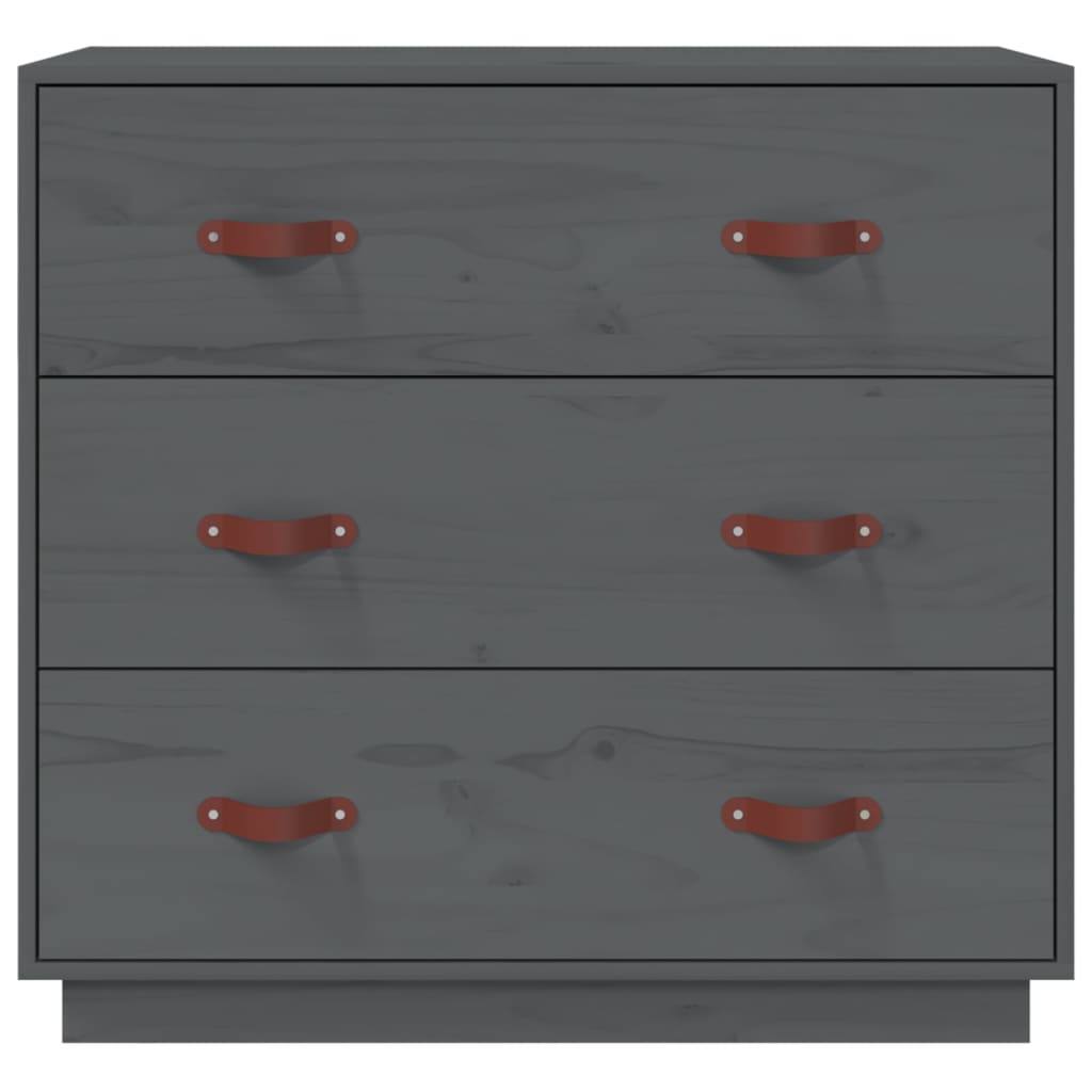 Sideboard Grau 80x40x75 cm Massivholz Kiefer