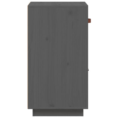 Sideboard Grau 34x40x75 cm Massivholz Kiefer