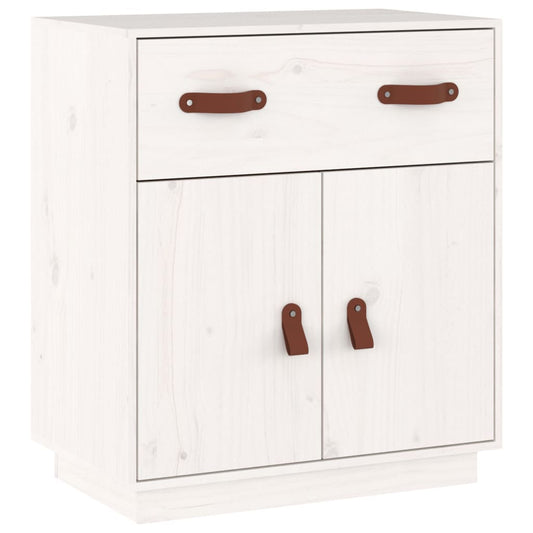 Sideboard Weiß 65,5x40x75 cm Massivholz Kiefer