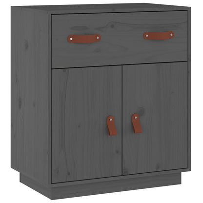 Sideboard Grau 65,5x40x75 cm Massivholz Kiefer