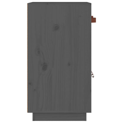 Sideboard Grau 65,5x40x75 cm Massivholz Kiefer