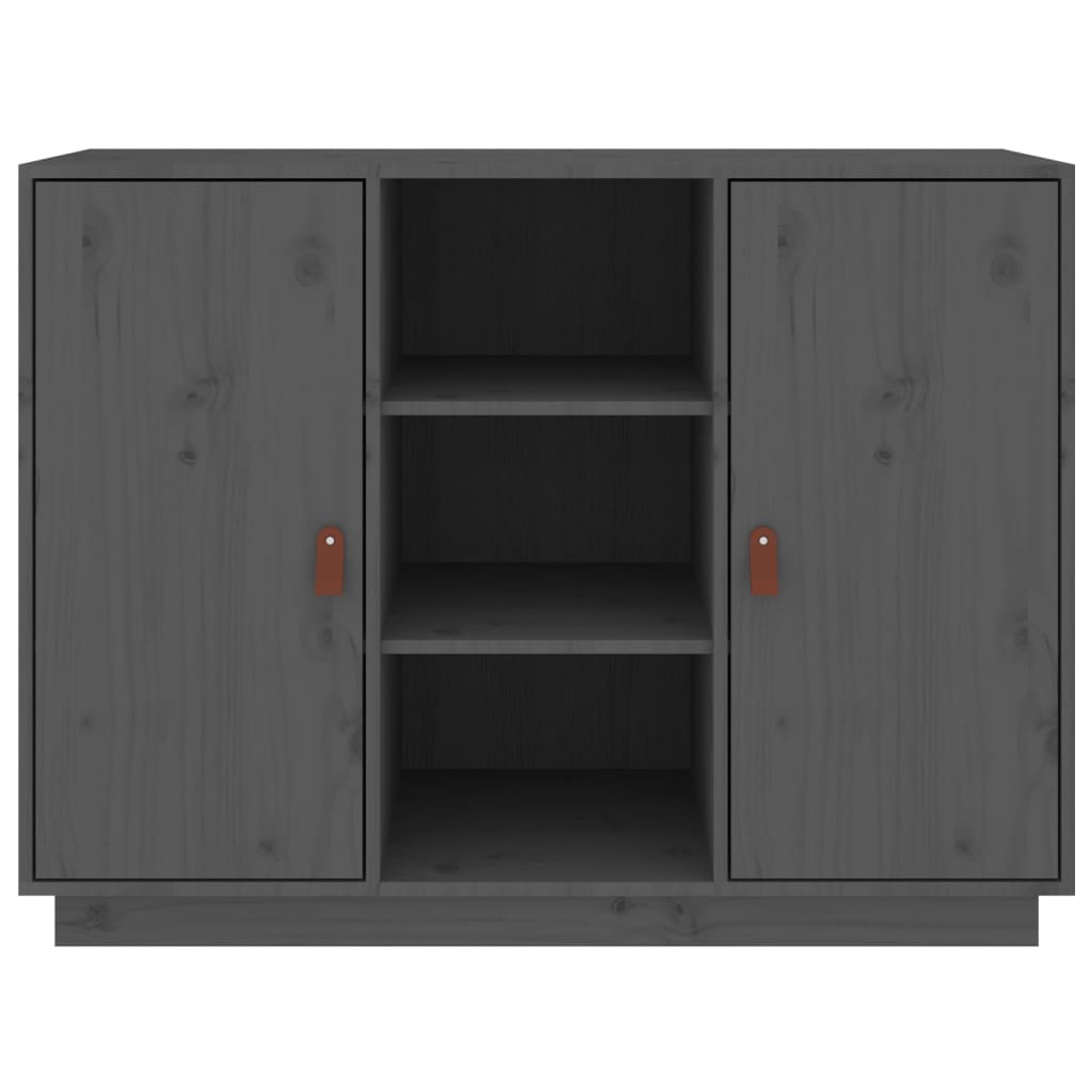 Sideboard Grau 100x40x75 cm Massivholz Kiefer