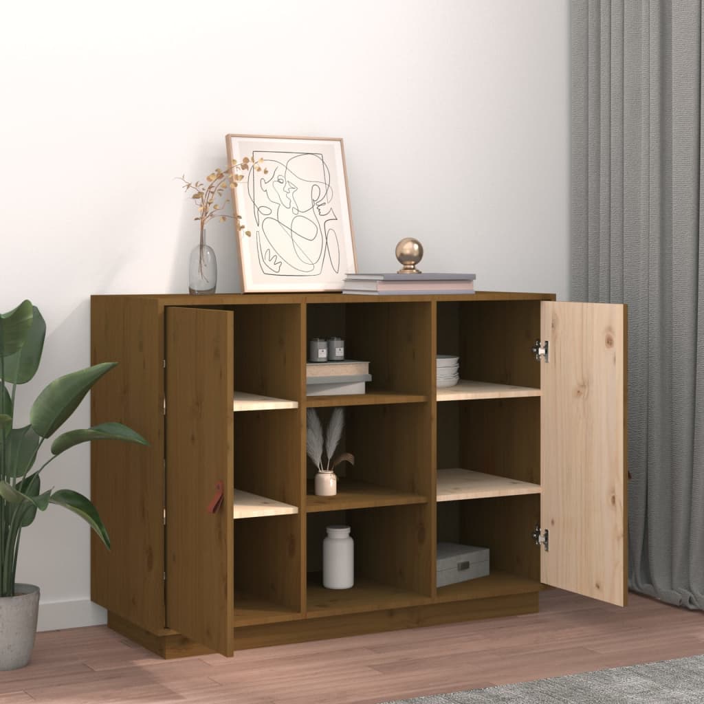 Skænk Honningbrun 100x40x75 cm Massiv Fyr