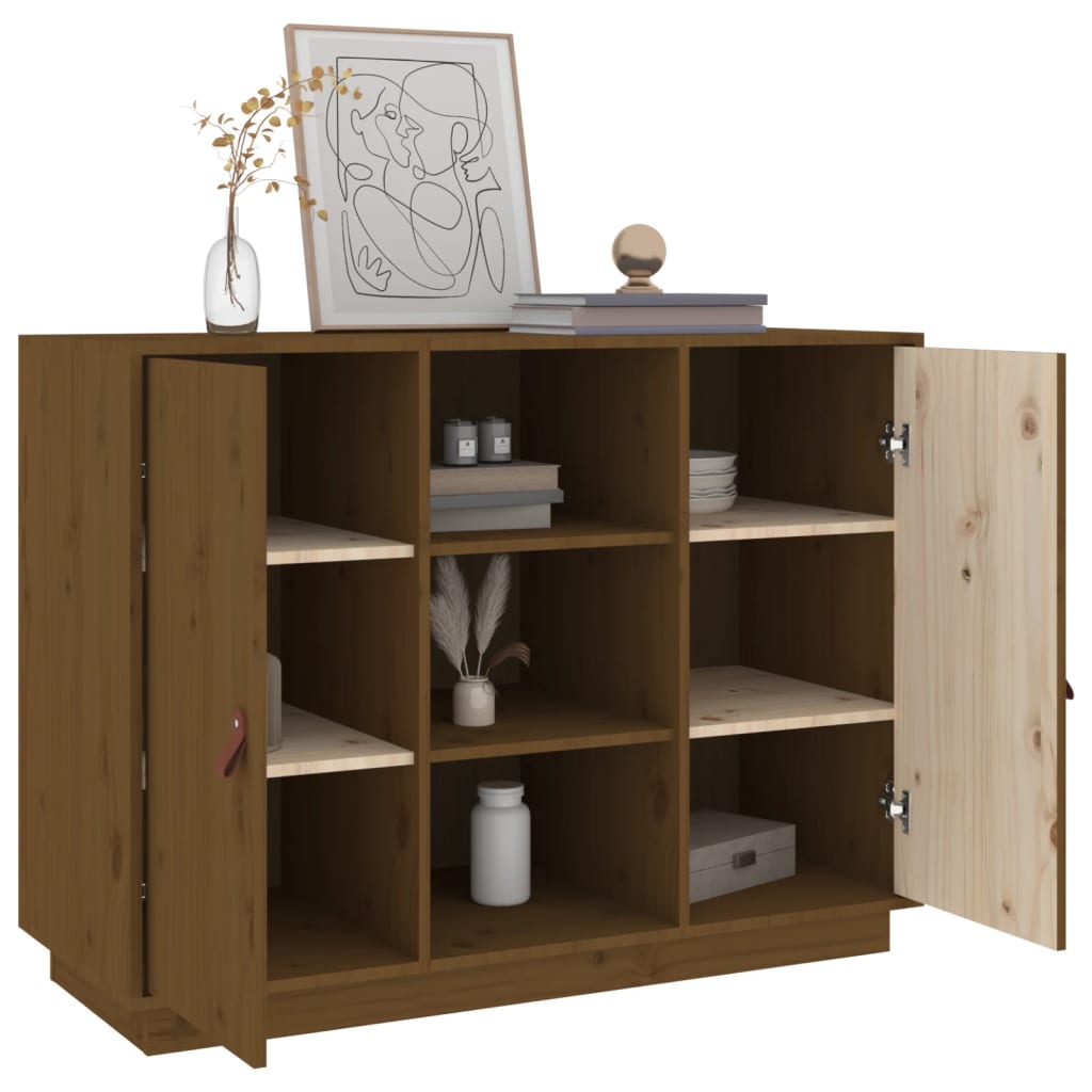 Skænk Honningbrun 100x40x75 cm Massiv Fyr