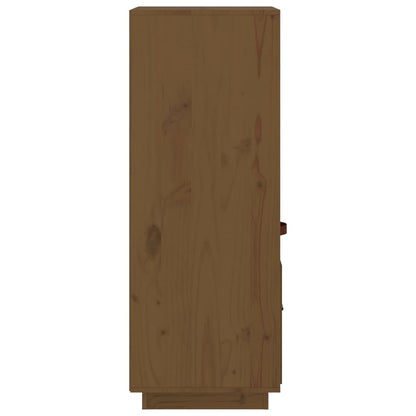 Highboard Honigbraun 34x40x108,5 cm Massivholz Kiefer