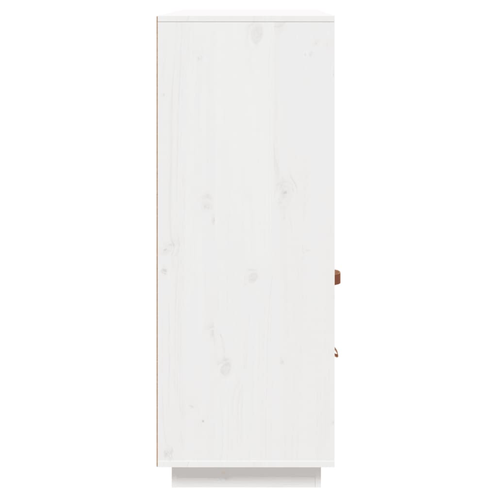 Highboard Weiß 100x40x108,5 cm Massivholz Kiefer
