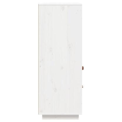 Highboard Weiß 100x40x108,5 cm Massivholz Kiefer