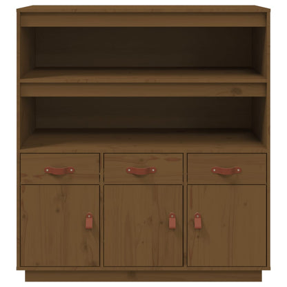 Highboard Honigbraun 100x40x108,5 cm Massivholz Kiefer