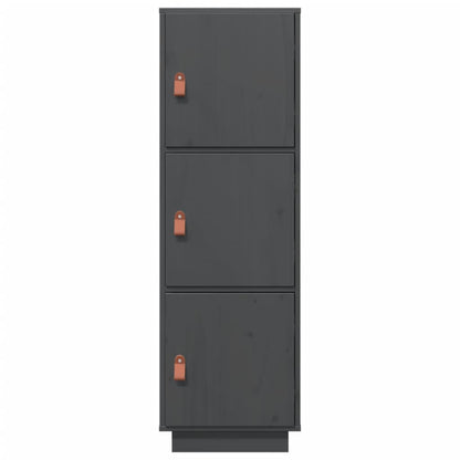 Highboard Grau 34x40x108,5 cm Massivholz Kiefer
