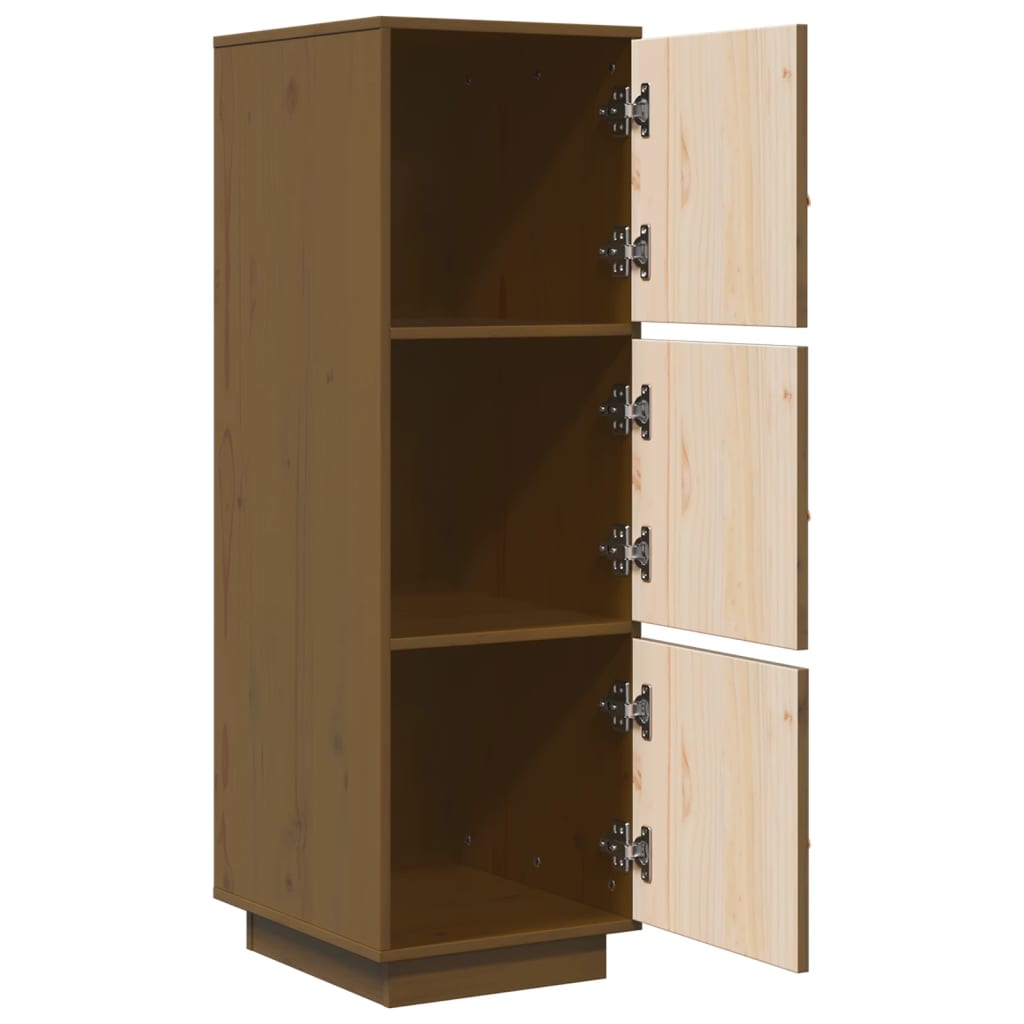 Highboard Honigbraun 34x40x108,5 cm Massivholz Kiefer