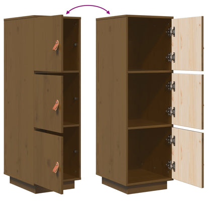 Highboard Honigbraun 34x40x108,5 cm Massivholz Kiefer