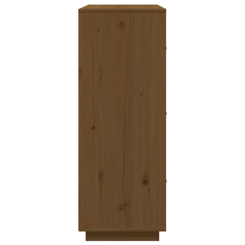 Highboard Honigbraun 67x40x108,5 cm Massivholz Kiefer