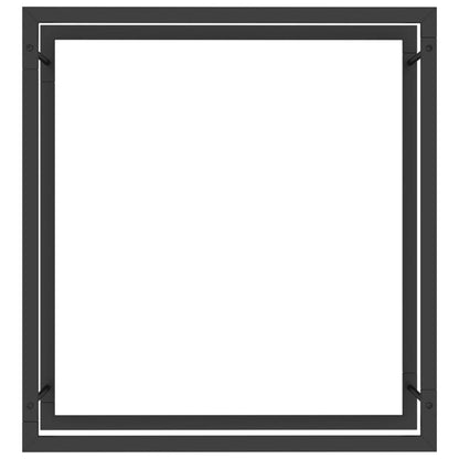Brennholzregal Mattschwarz 80x28x86 cm Stahl