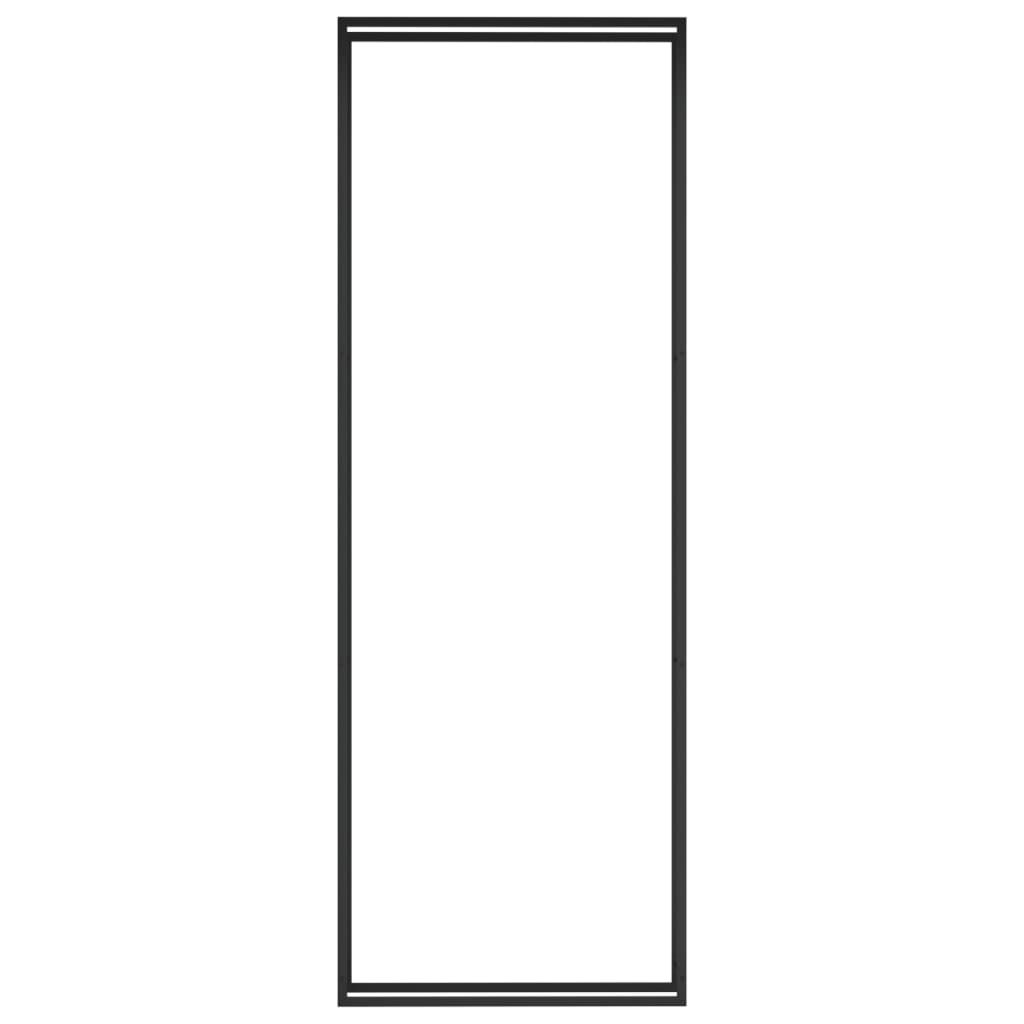 Brennholzregal Mattschwarz 110x28x312 cm Stahl