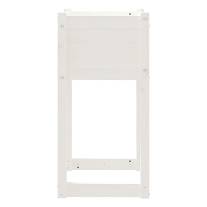 Pflanzkübel Weiß 40x40x81 cm Massivholz Kiefer
