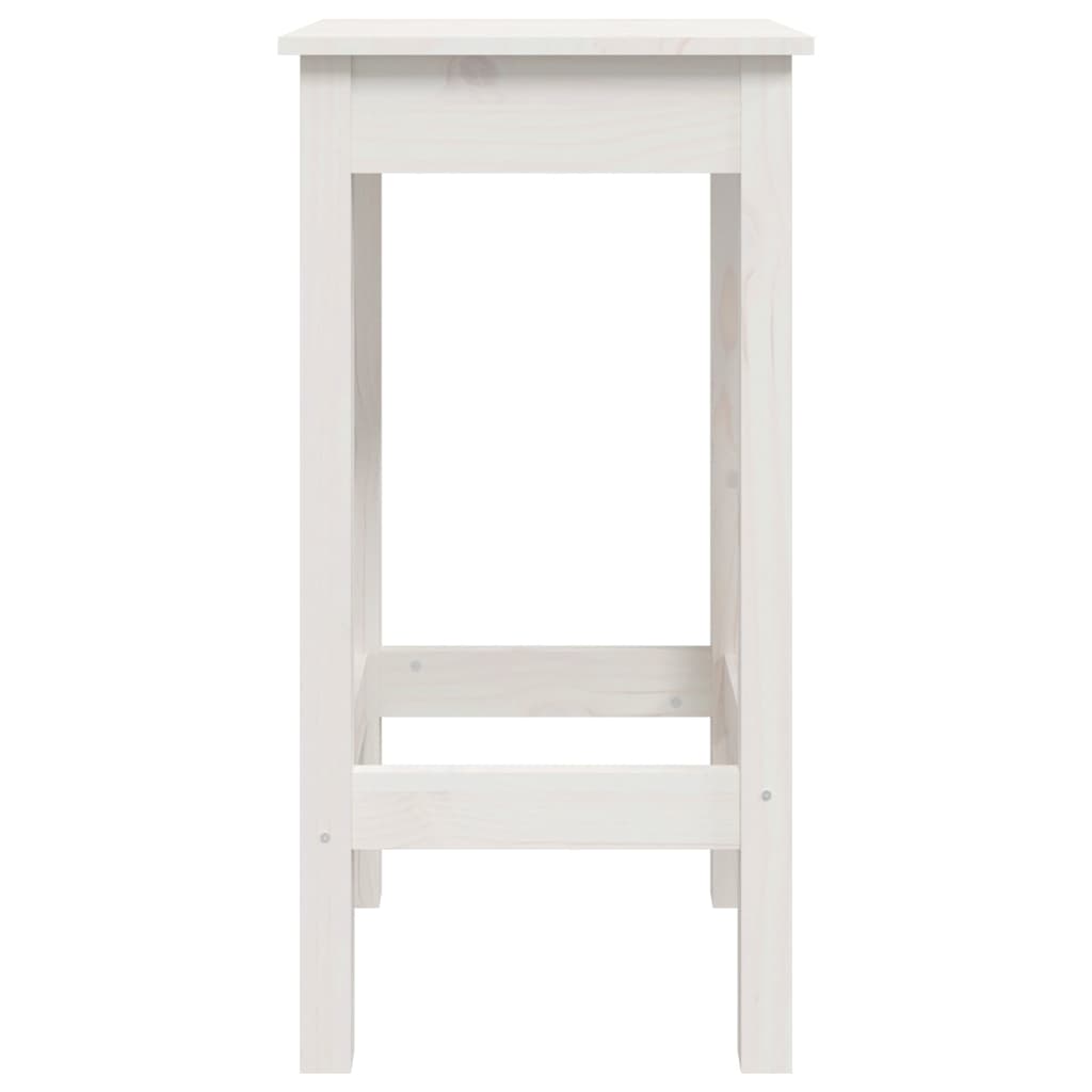Barstole 2 stk Hvid 40x40x78 cm massiv fyrretræ
