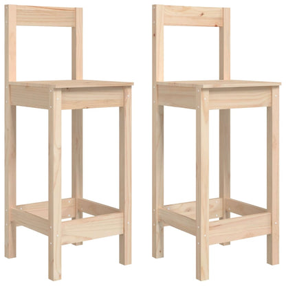 Barstole 2 stk 40x41,5x112 cm massiv fyrretræ