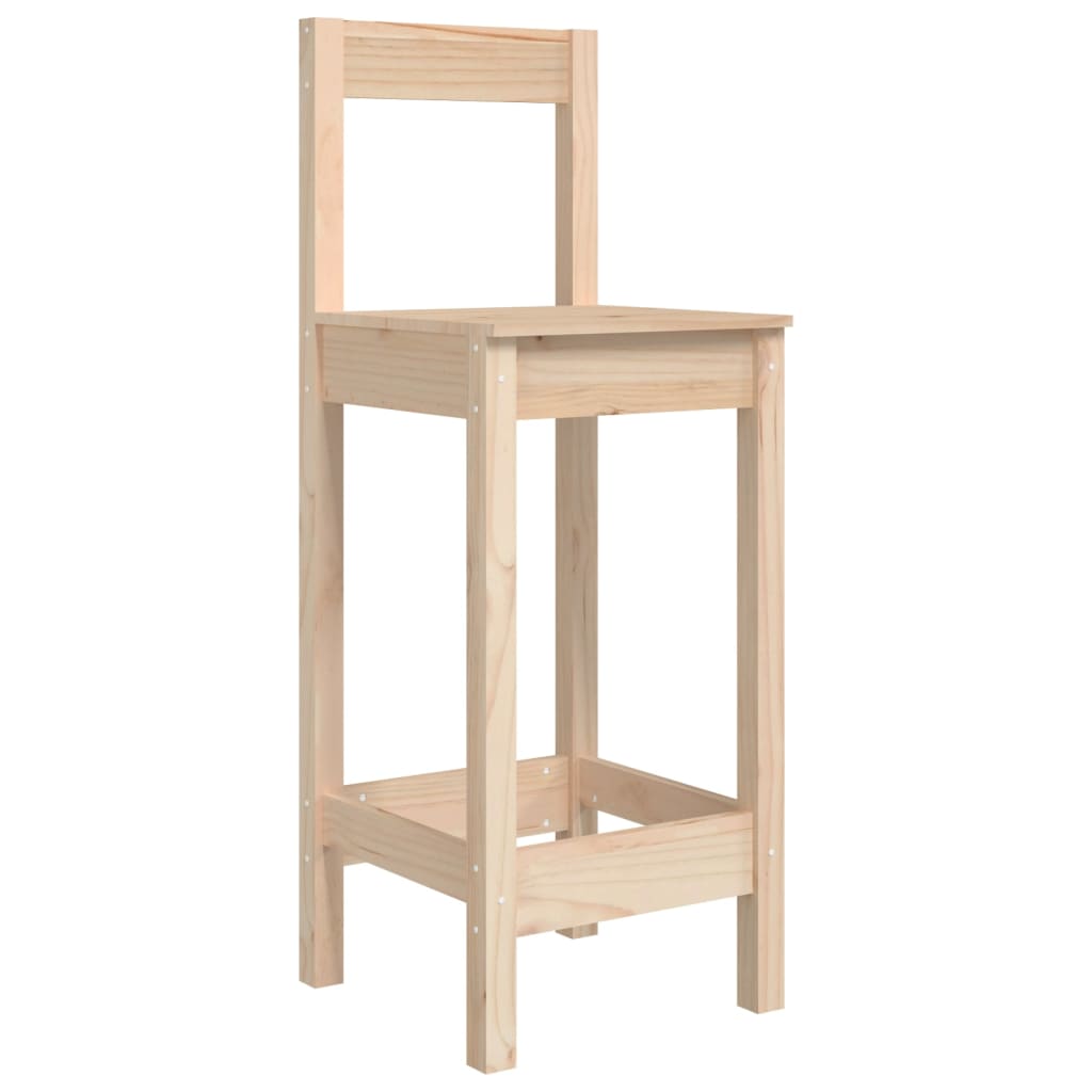 Barstole 2 stk 40x41,5x112 cm massiv fyrretræ