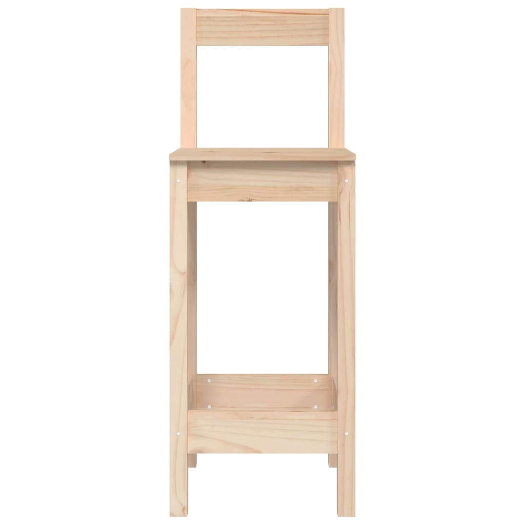 Barstole 2 stk 40x41,5x112 cm massiv fyrretræ