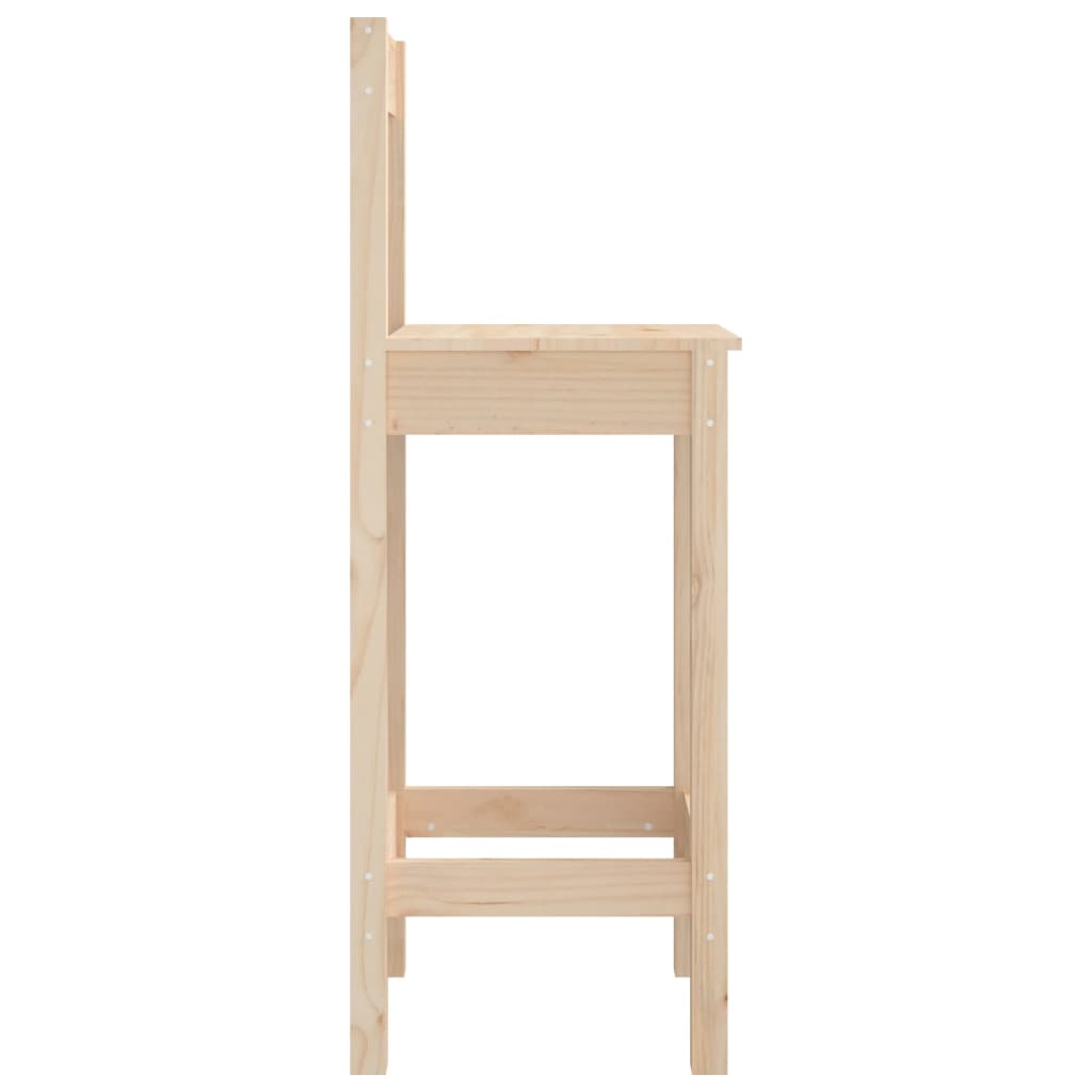 Barstole 2 stk 40x41,5x112 cm massiv fyrretræ