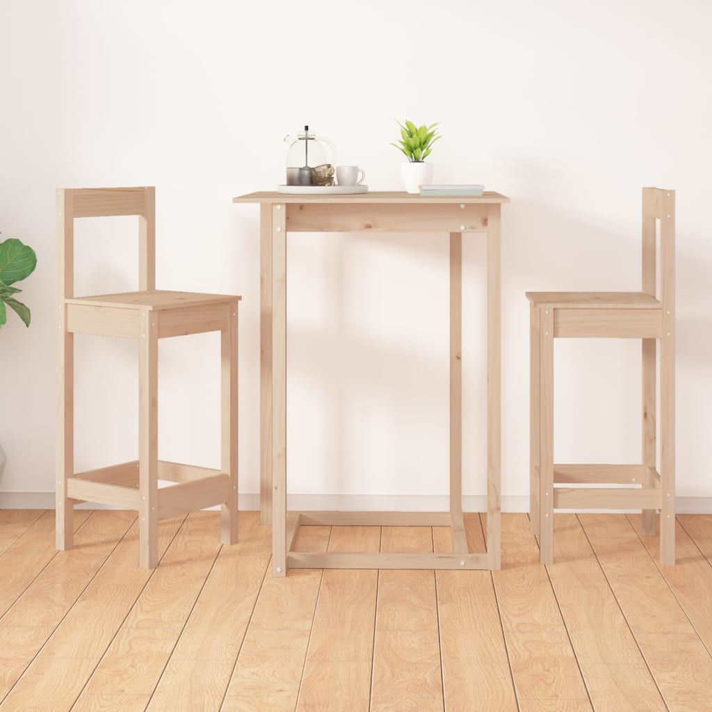 Barstole 2 stk 40x41,5x112 cm massiv fyrretræ