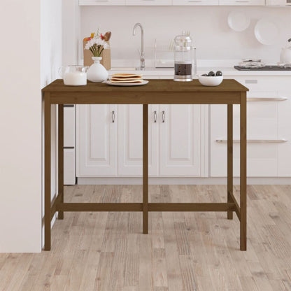Bartisch Honigbraun 140x80x110 cm Massivholz Kiefer