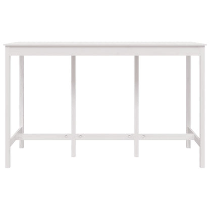 Bartisch Weiß 180x80x110 cm Massivholz Kiefer