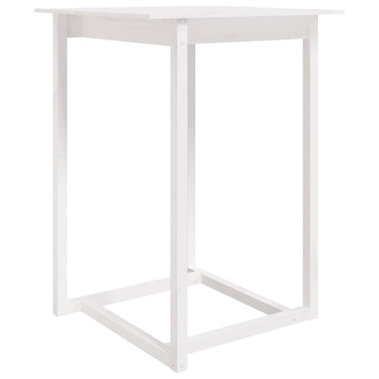 Barbord Hvid 80x80x110 cm Massiv Fyr