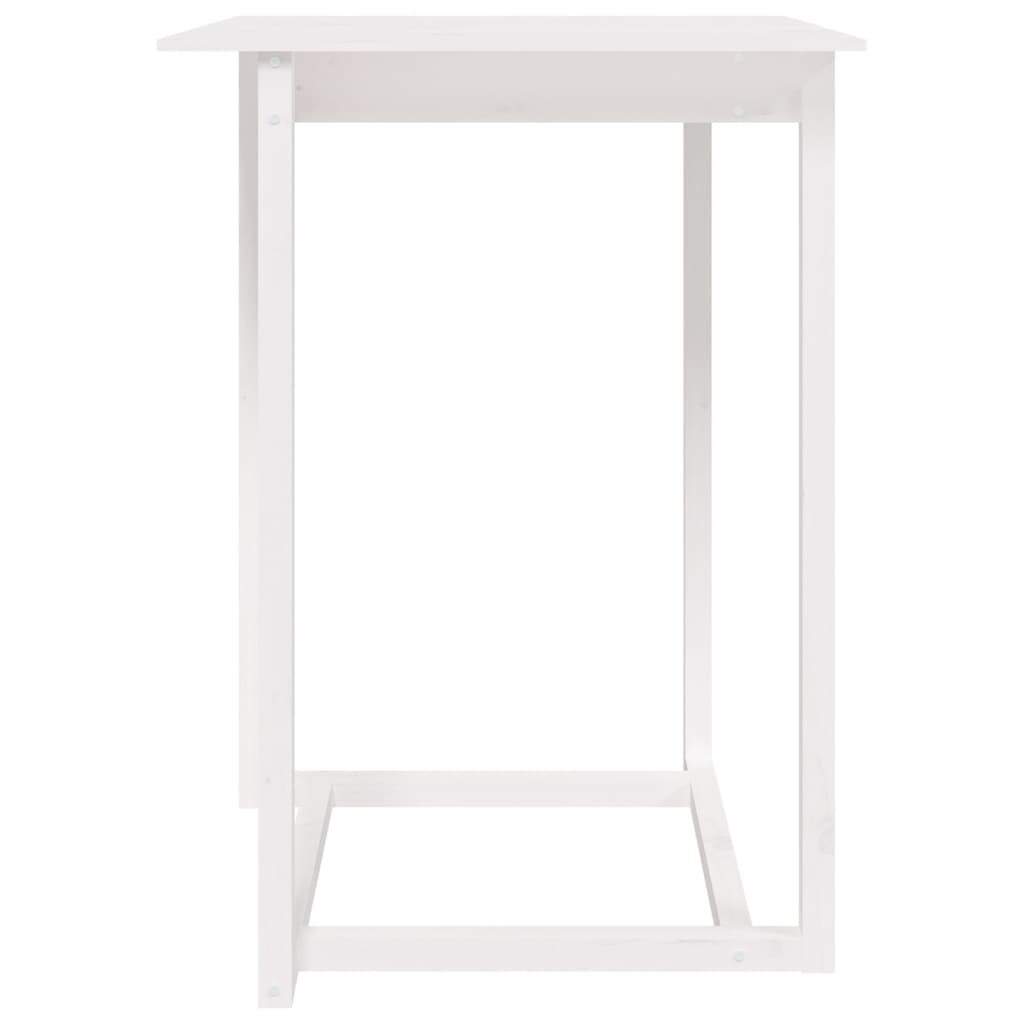 Barbord Hvid 80x80x110 cm Massiv Fyr