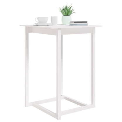 Barbord Hvid 80x80x110 cm Massiv Fyr