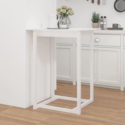 Barbord Hvid 80x80x110 cm Massiv Fyr