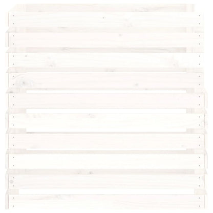 Komposter Weiß 80x80x78 cm Massivholz Kiefer