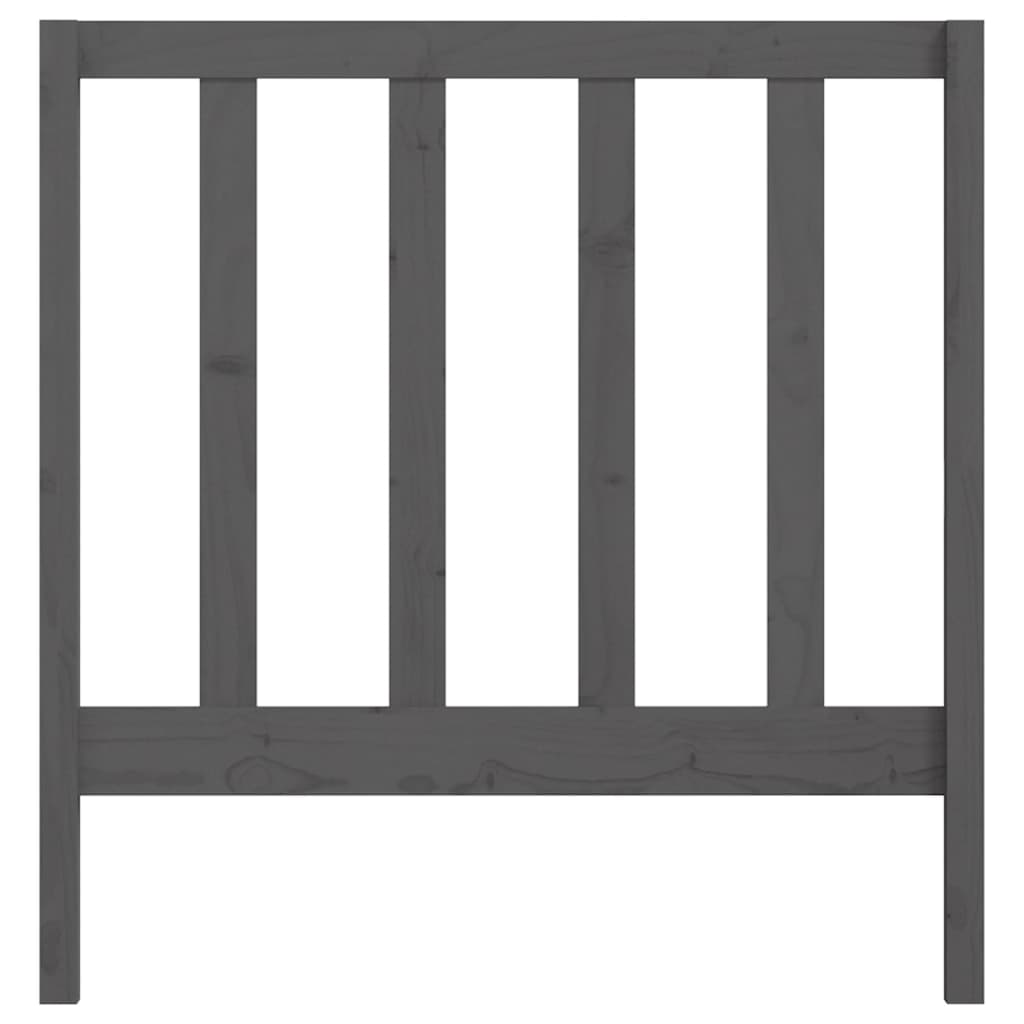 Kopfteil Grau 95x4x100 cm Massivholz Kiefer