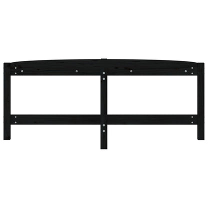Couchtisch Schwarz 118x63x45 cm Massivholz Kiefer