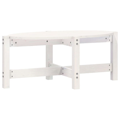 Sofabord Hvid 87x48x35 cm Massiv Fyr