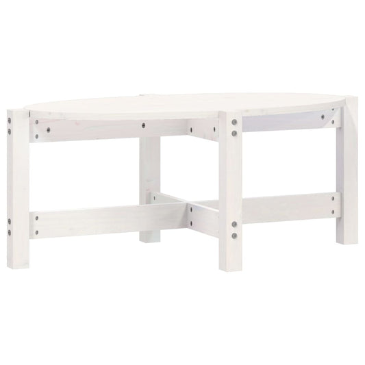 Sofabord Hvid 87x48x35 cm Massiv Fyr