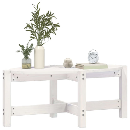 Sofabord Hvid 87x48x35 cm Massiv Fyr