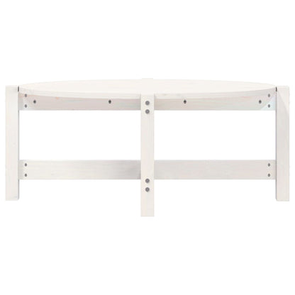 Sofabord Hvid 87x48x35 cm Massiv Fyr