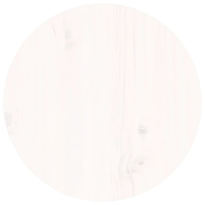 Couchtisch Weiß Ø 35x35 cm Massivholz Kiefer