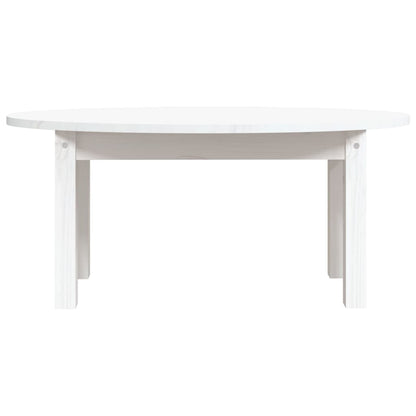 Sofabord Hvid 80x40x35 cm Massiv Fyr