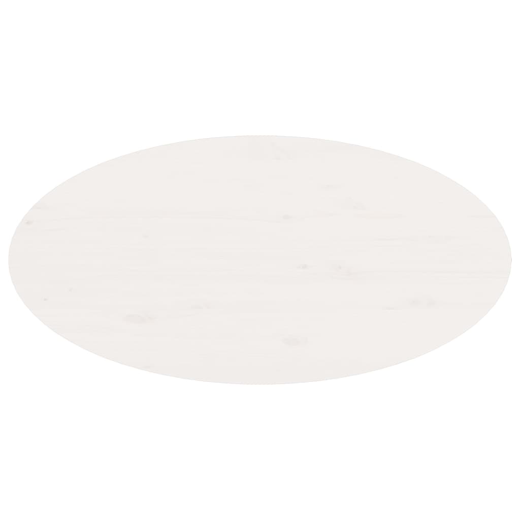 Sofabord Hvid 80x40x35 cm Massiv Fyr