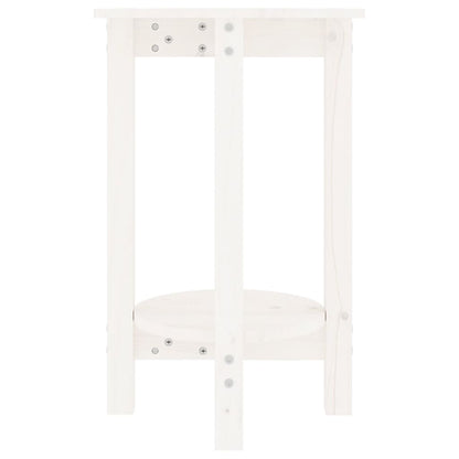 Couchtisch Weiß Ø 40x60 cm Massivholz Kiefer