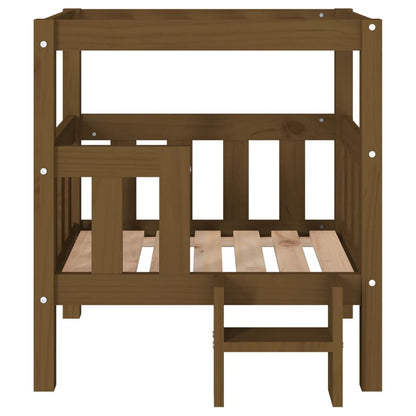 Hundebett Honigbraun 65,5x50,5x70 cm Massivholz Kiefer